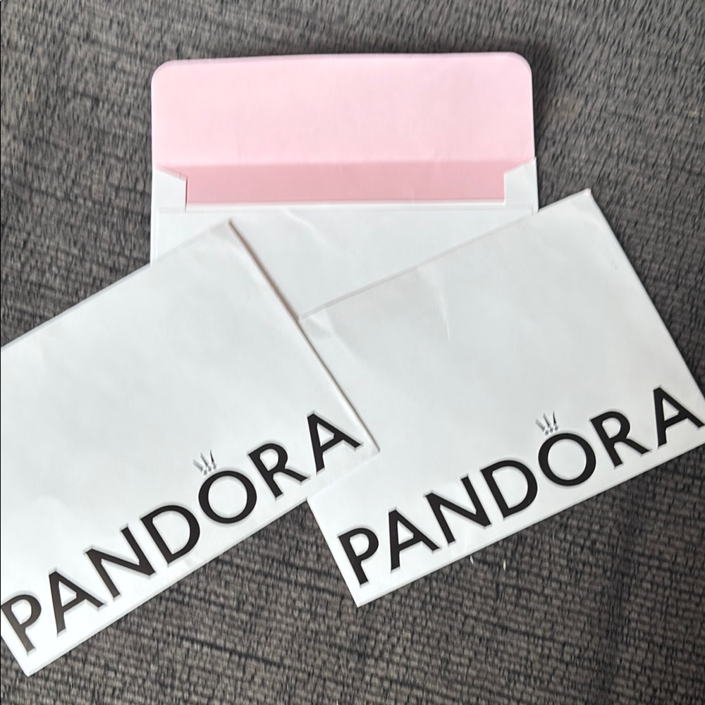 Pandora White and Pink Envelopes (3 envelopes)